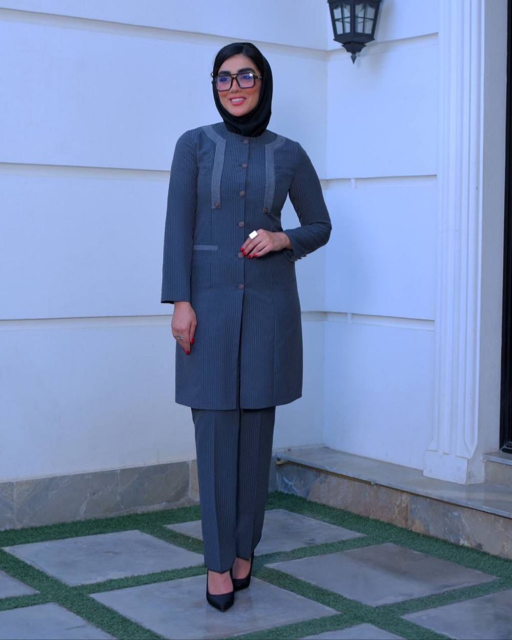 مانتو شلوار شاینا مدل دنیز کد 2879