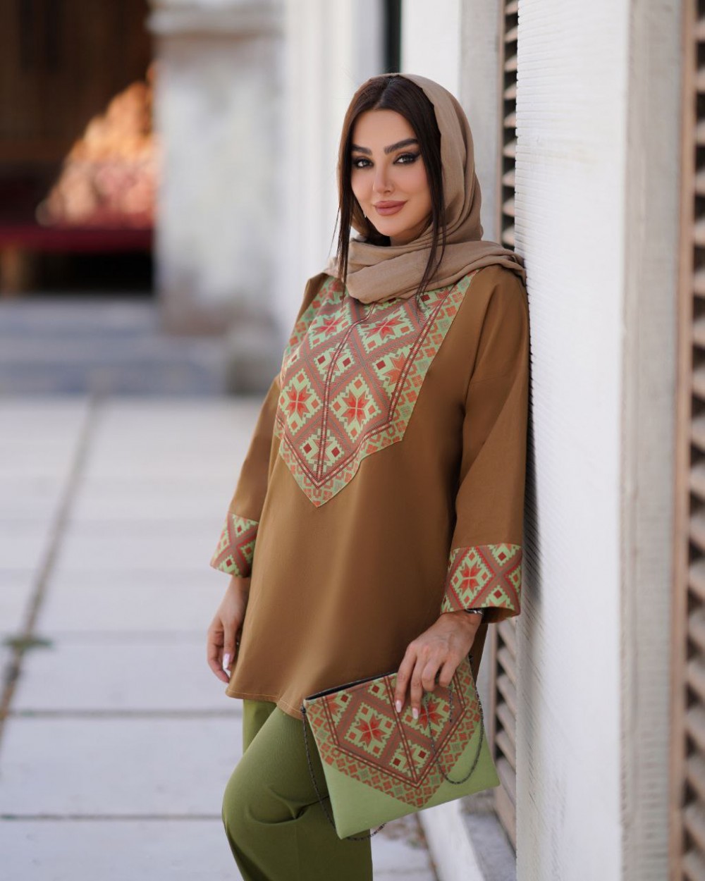 ست مانتو شلوار و کیف کد 2883