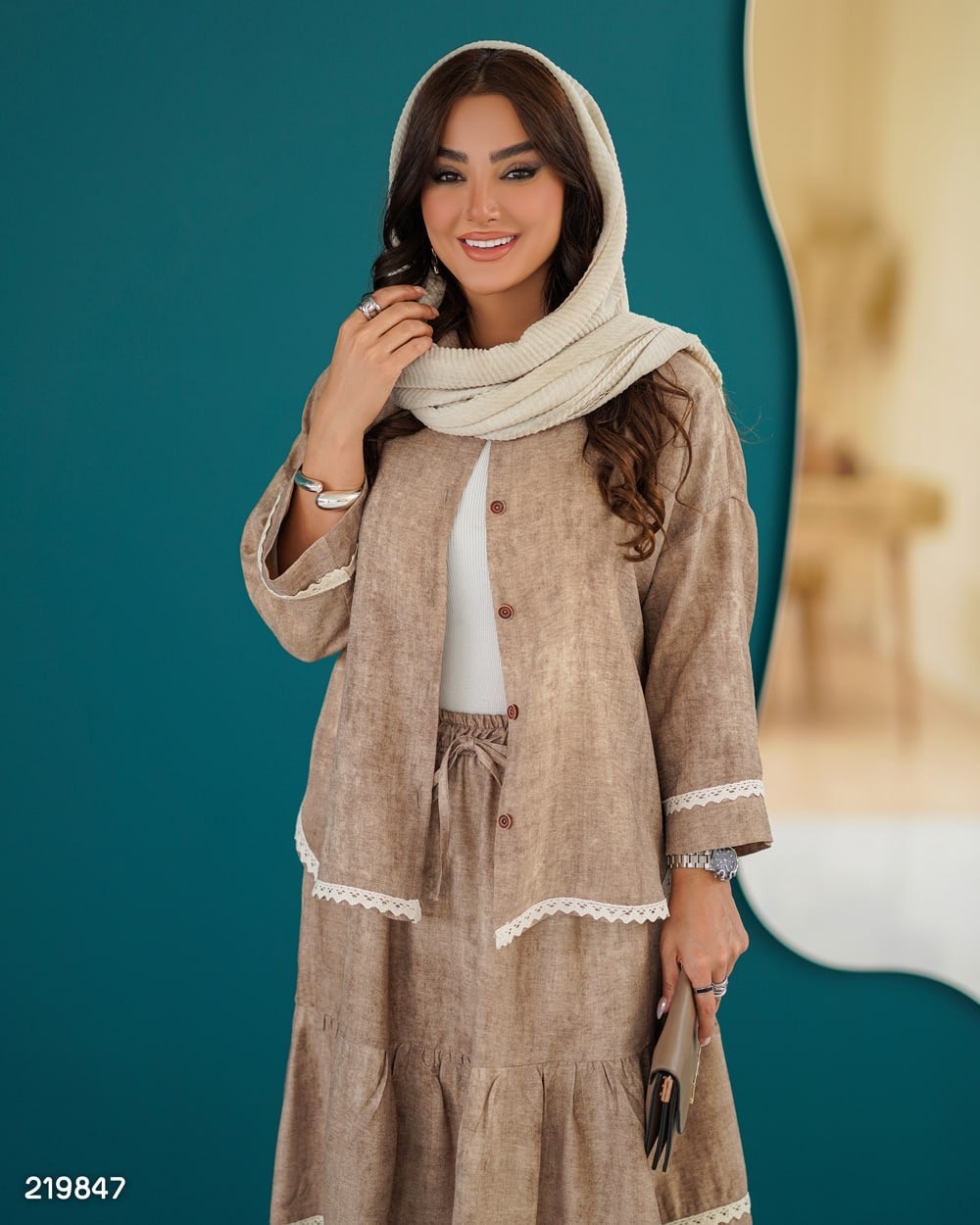شومیز و دامن شارونا کد 2198