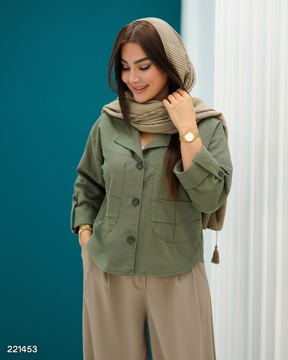 کراپ کت مدل روزانا کد 2214