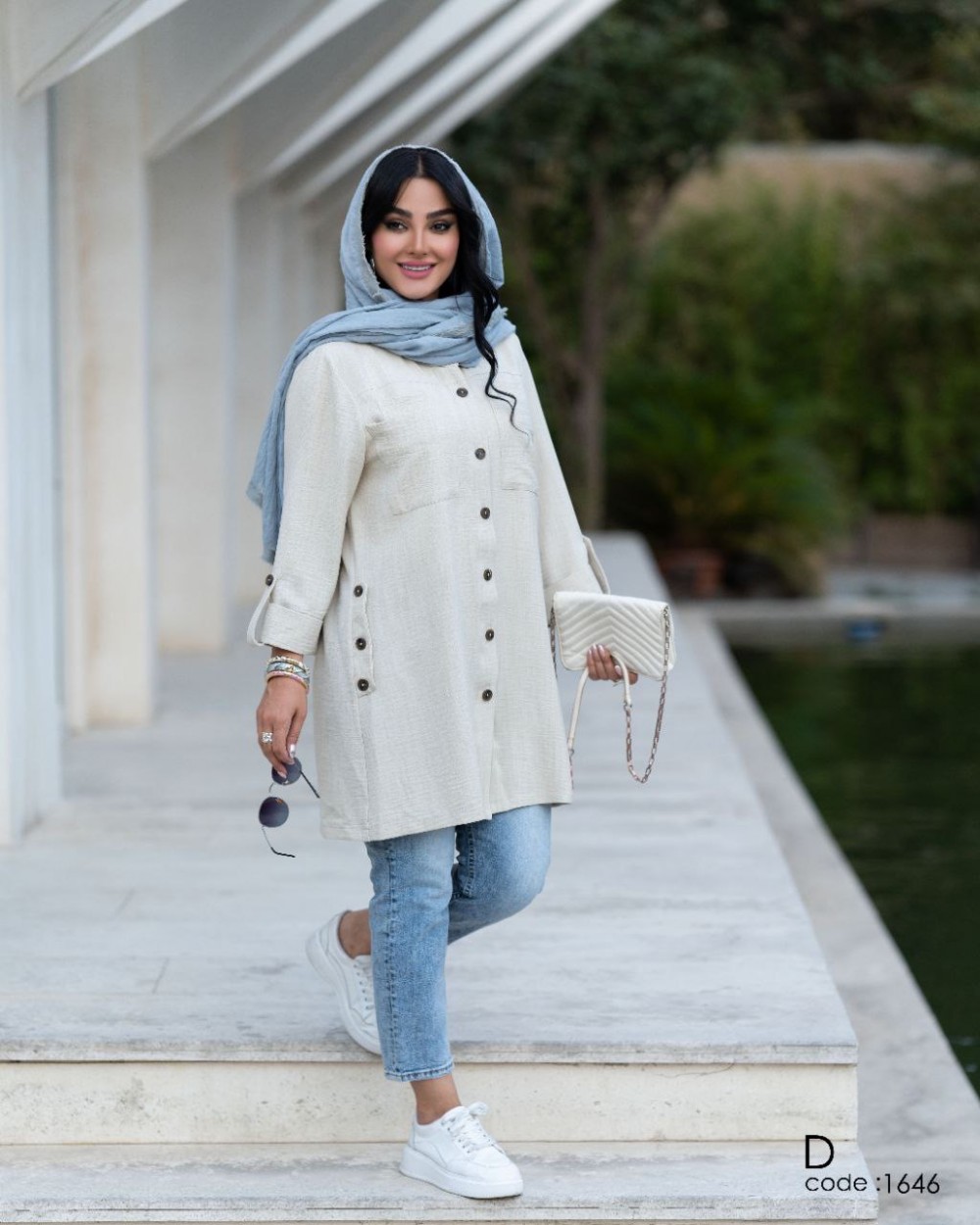 مانتو بلند زنانه تابستانه مدل زرین کد 1646
