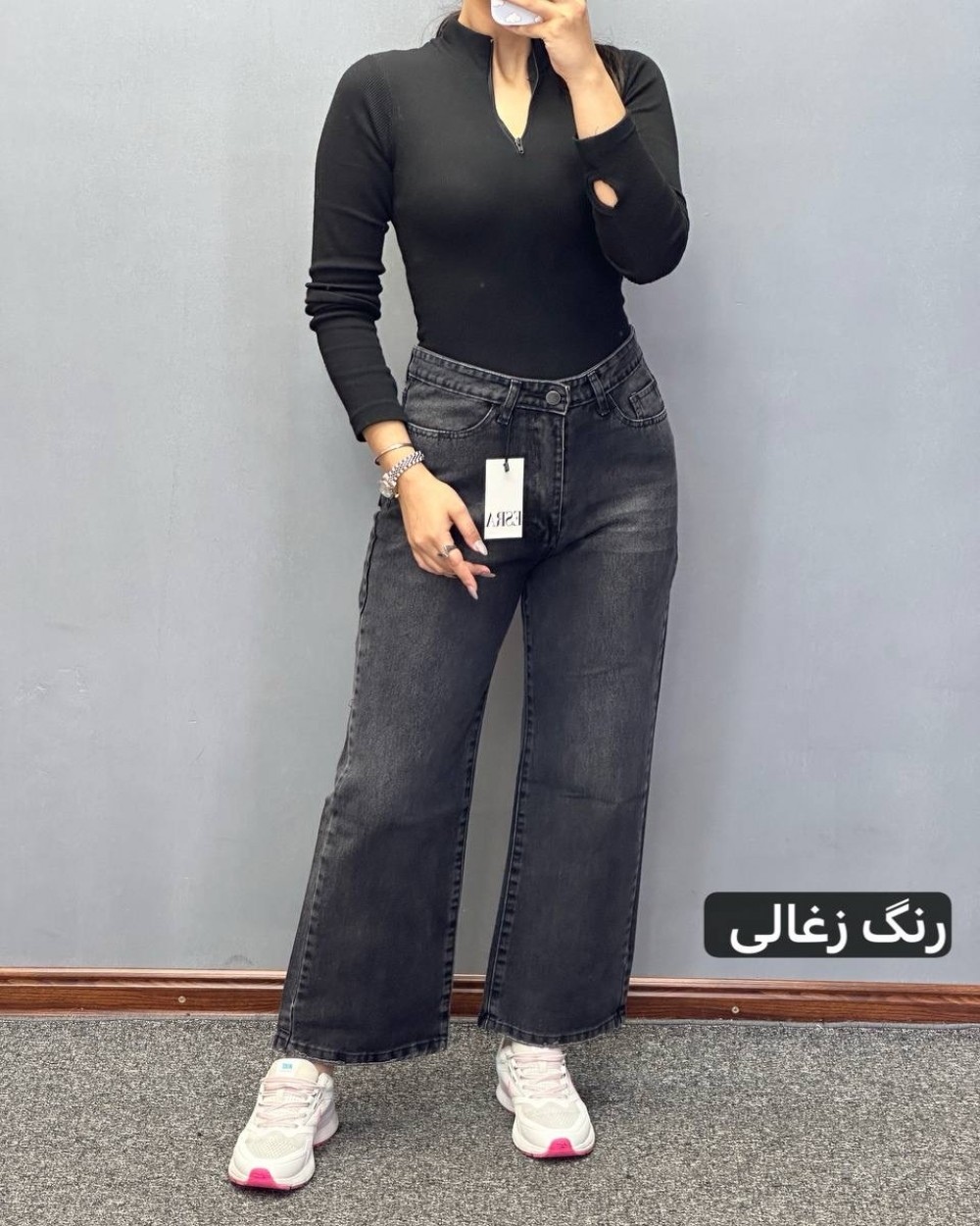 شلوار زنانه جين مدل (نیم بگ ) کد 3010