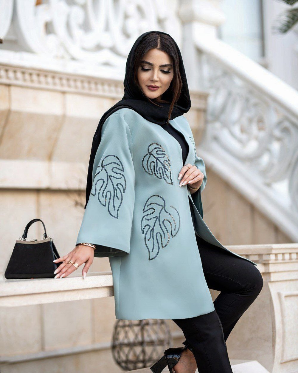 مانتو مجلسی زنانه مدل ویان کد 1117