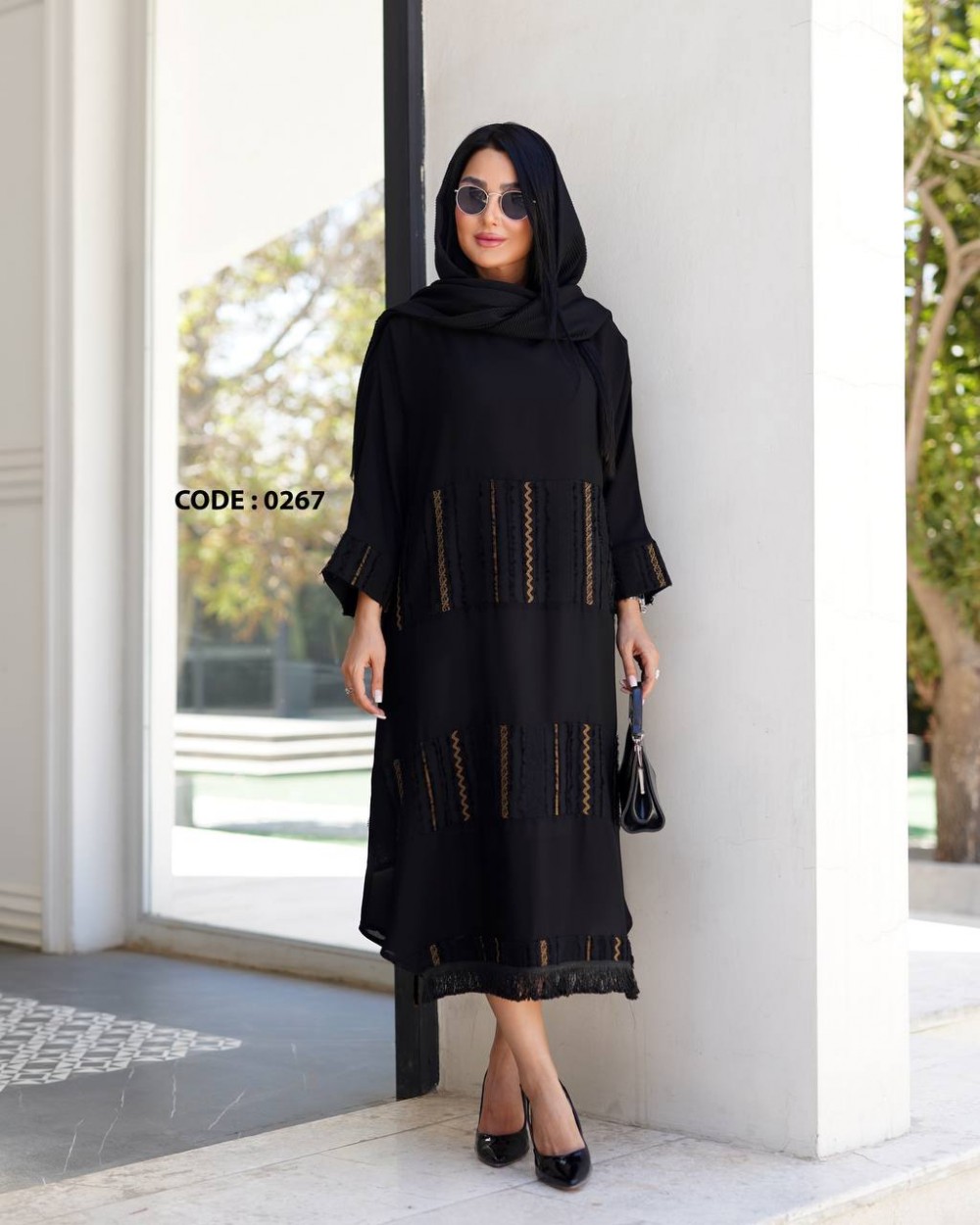 مانتو زنانه جلو بسته قواره دار  کد 0267