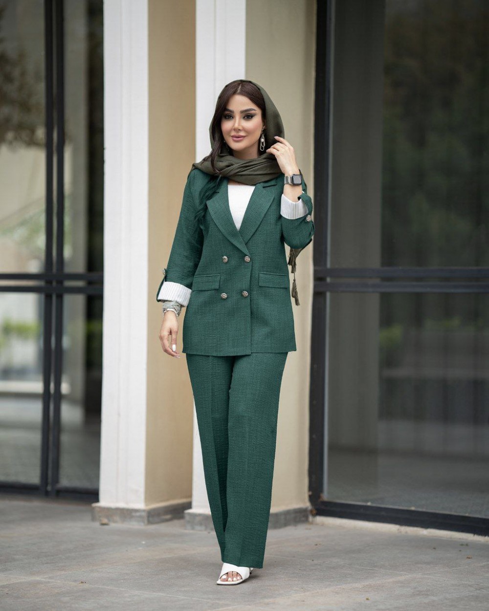 کت و شلوار زنانه خنک مدل چوک کد 1576 (ضمانت اصالت)