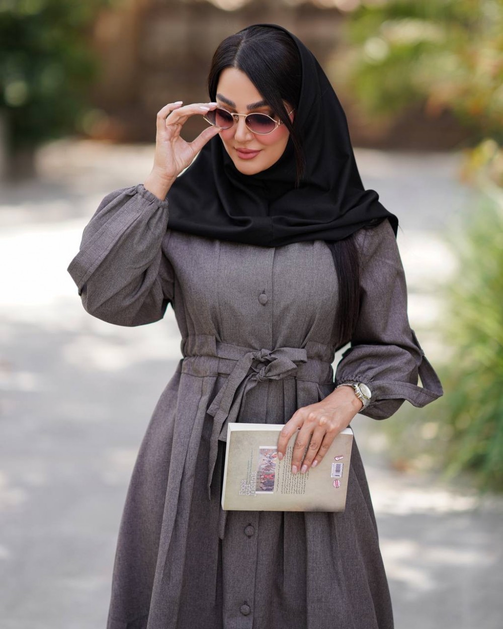 مانتو دانشجویی بلند مدل کمند کد 153 (بدون کمربند)