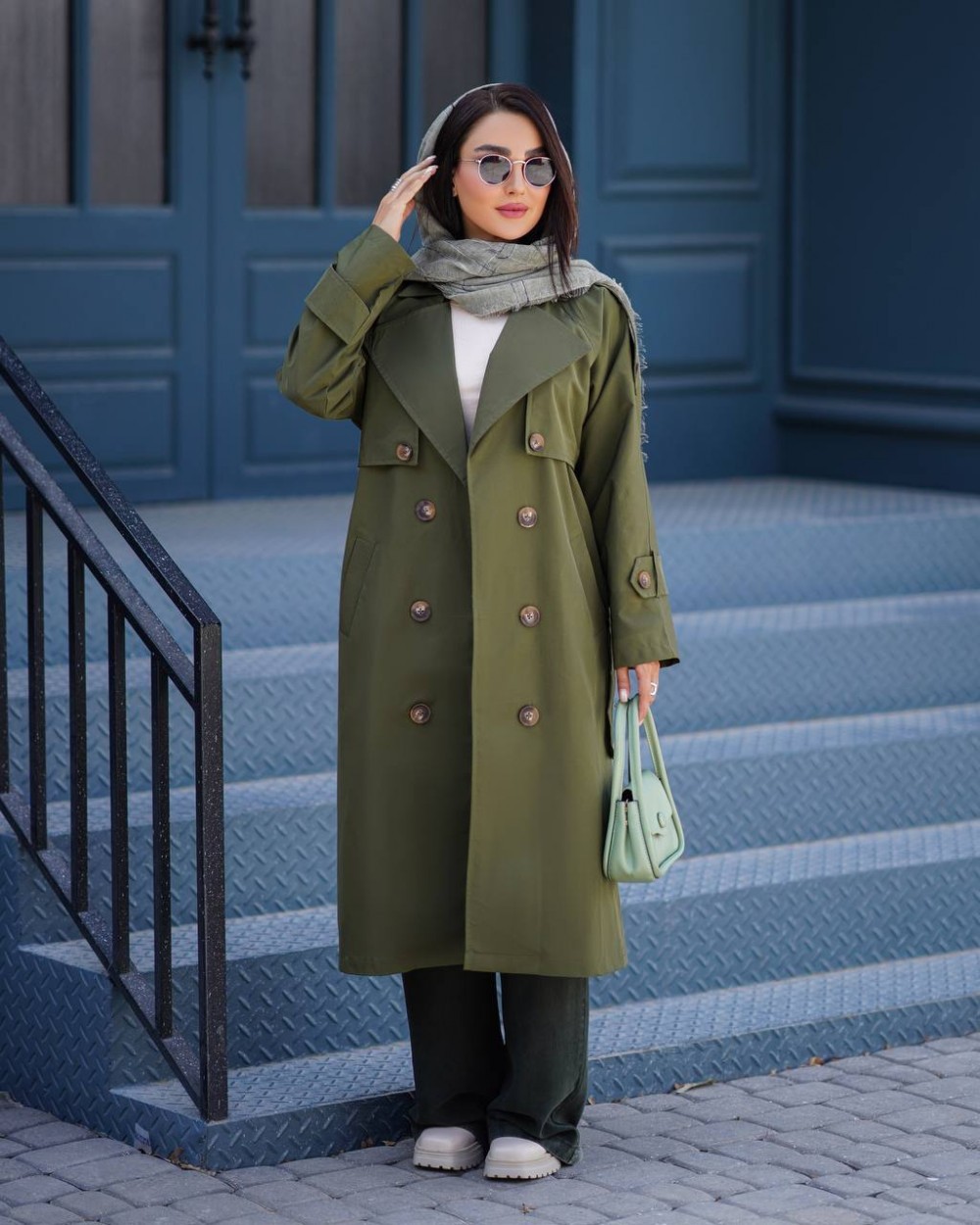 کت بارونی بلند زنانه مدل ترنج کد 255 ( ضمانت اصالت )