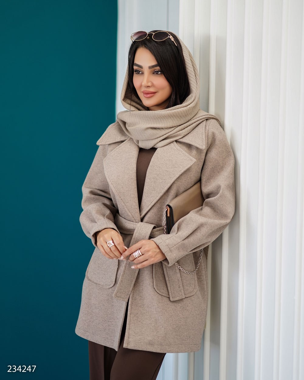 پالتو فوتر یقه انگلیسی زنانه مدل ساواش کد 2342 (ضمانت اصالت)