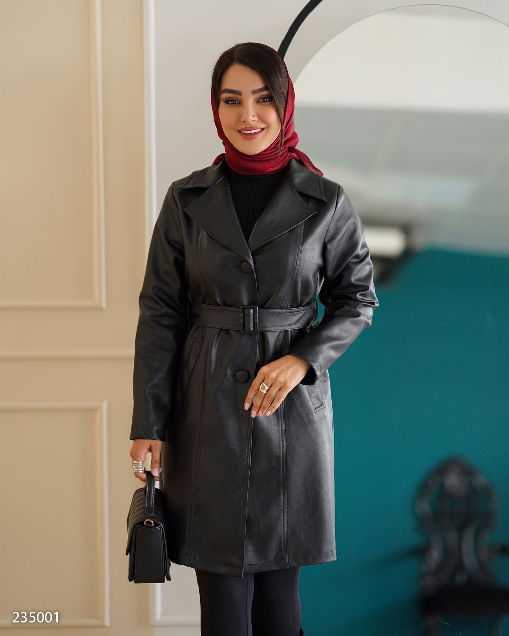 پالتو چرم زنانه مدل هرمینا کد 2350 (ضمانت اصالت)