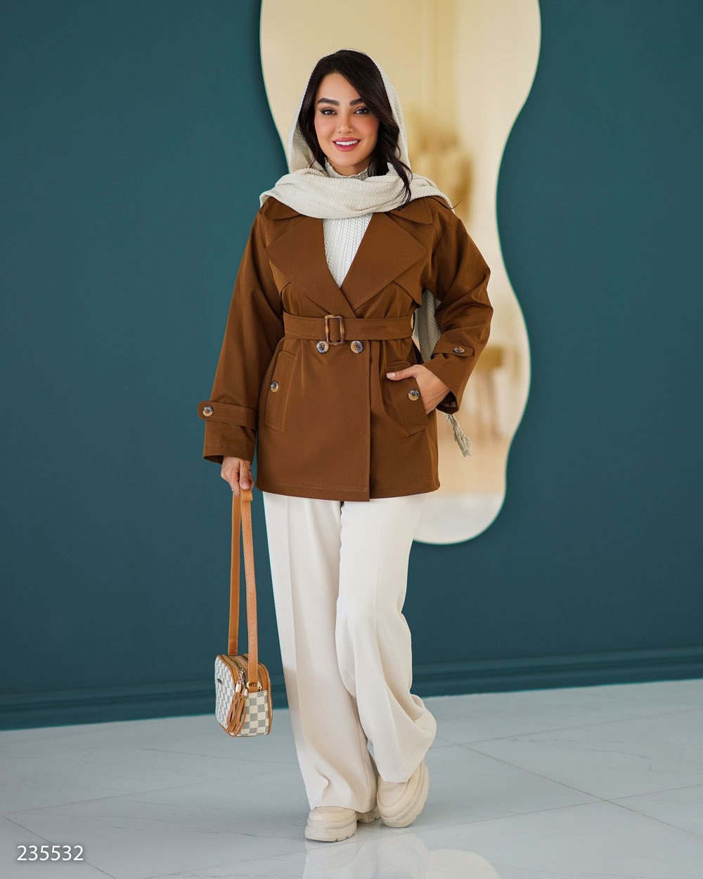 بارانی کتان tc زنانه مدل مونا کد 2355 (ضمانت اصالت)