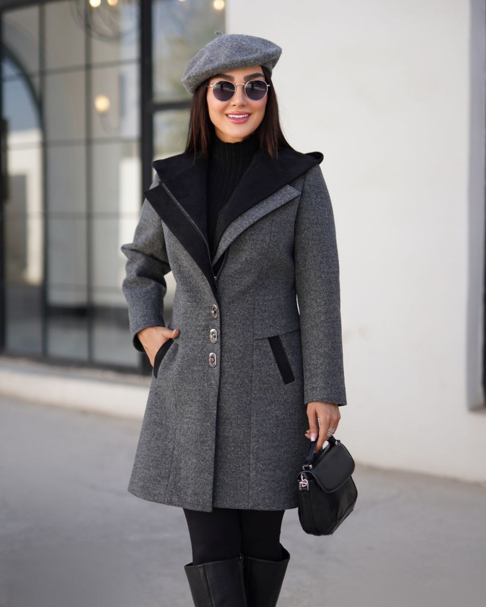 پالتو فوتر یقه انگلیسی زنانه مدل شانا کد 1302 (ضمانت اصالت)