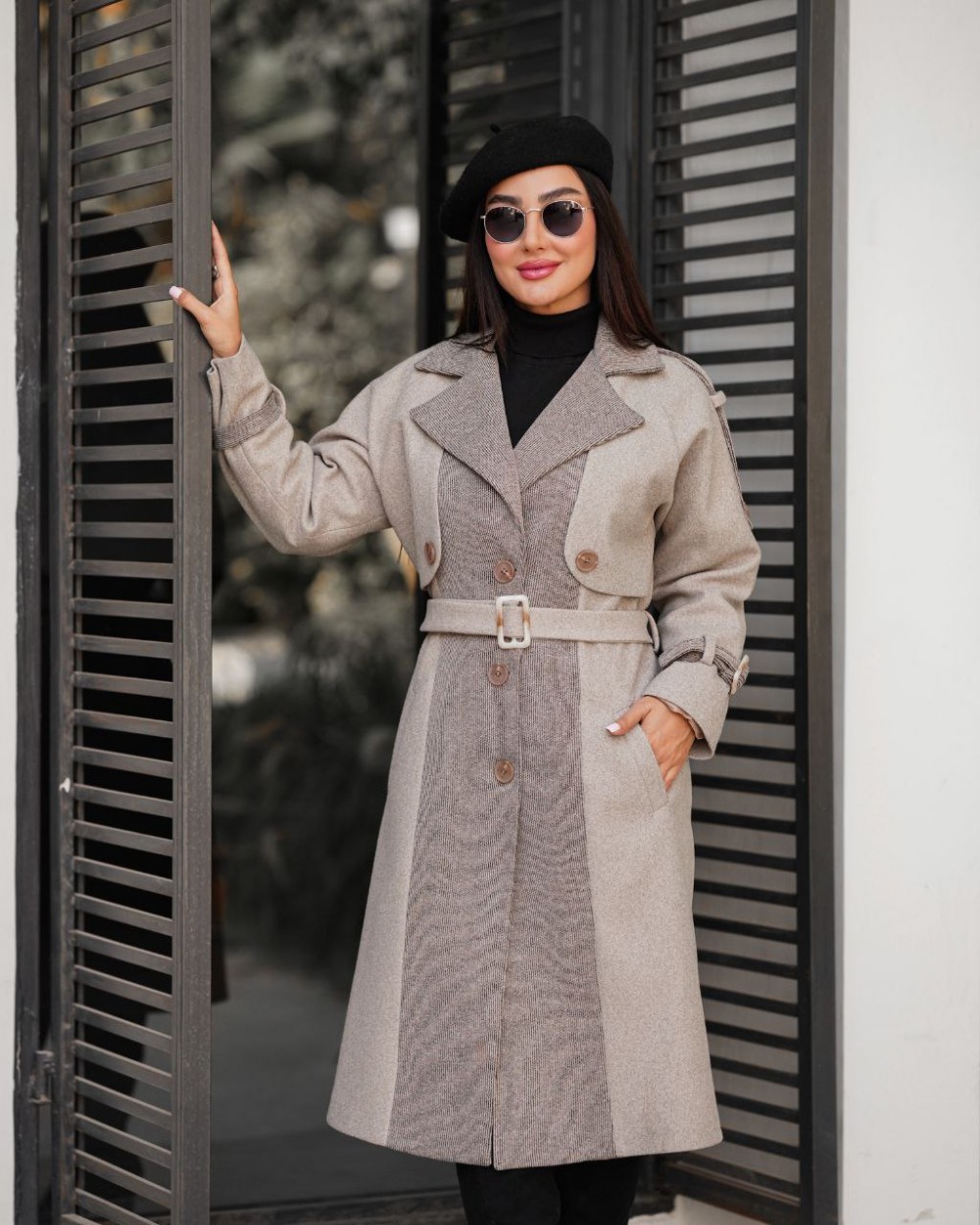 پالتو فوتر ترکیبی با بافت زنانه مدل آلند کد 1310 (ضمانت اصالت)