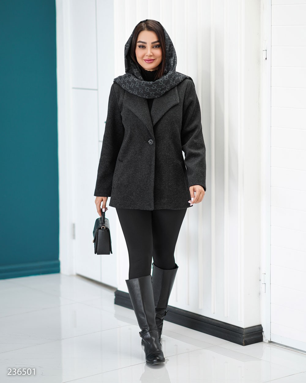 پالتو فوتر یقه آمریکایی زنانه مدل لاچین کد 2365 (ضمانت اصالت)