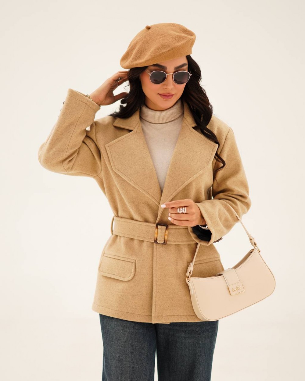 کت فوتر یقه انگلیسی زنانه مدل پارمیس کد 3106 (ضمانت اصالت)