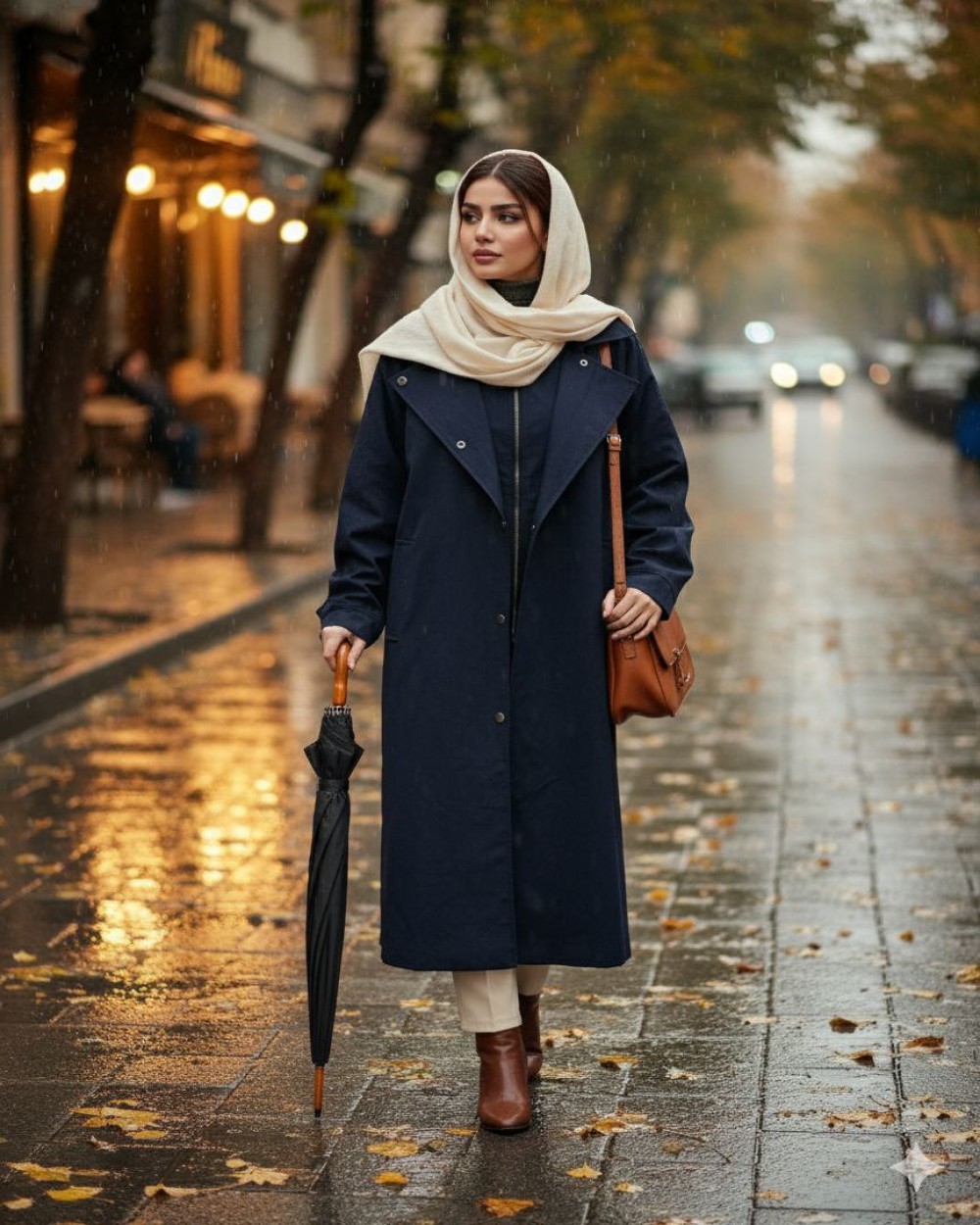 بارانی کتان کلاهدار زنانه مدل آدرینا کد 2111 (ضمانت اصالت)