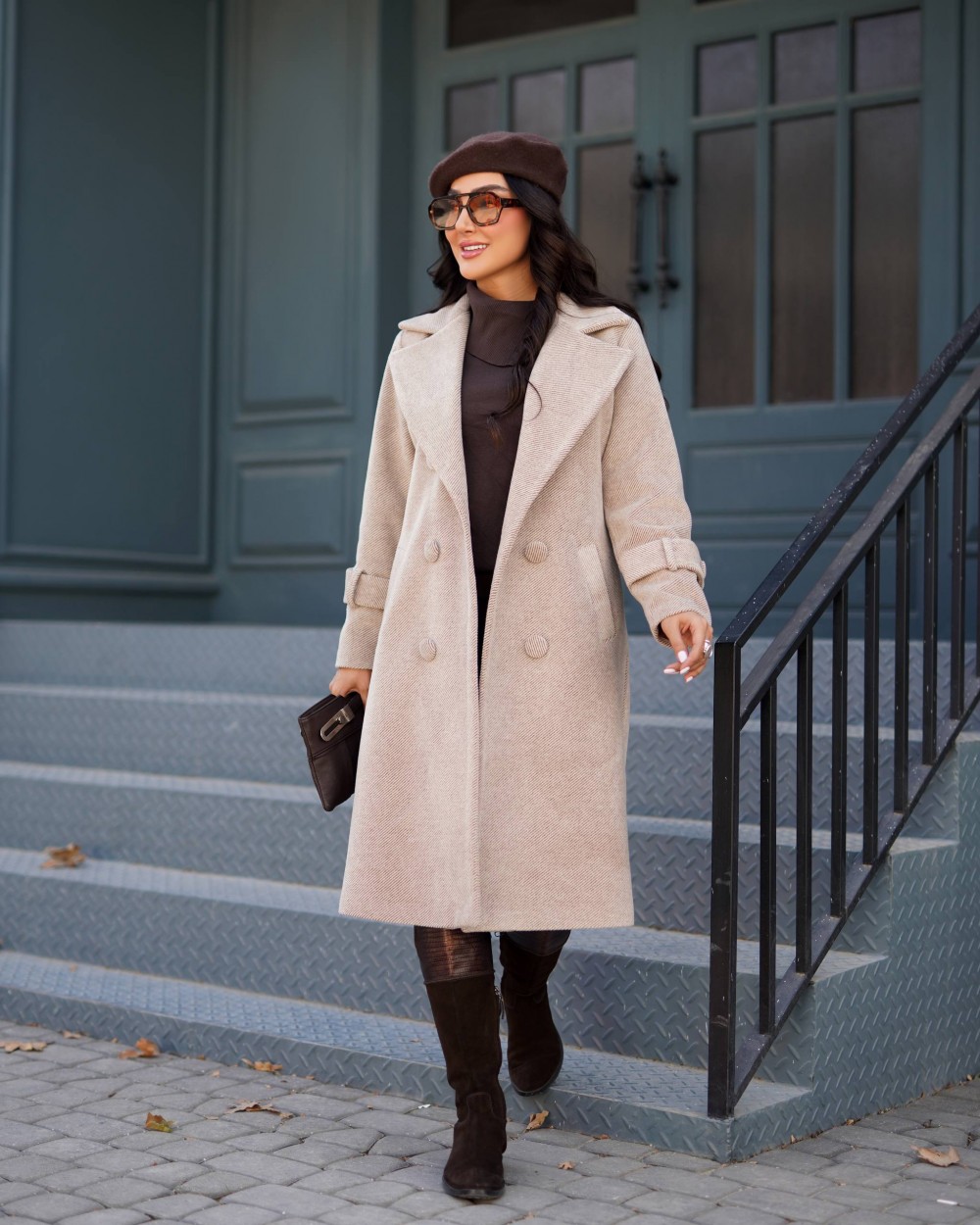 پالتو فوتر جناقی بلند زنانه کد 1258 (ضمانت اصالت)