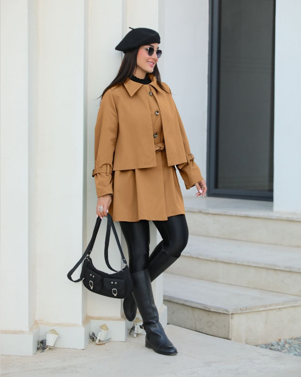 بارانی کتان دو تیکه عروسکی زنانه مدل شیدا کد 3115 (ضمانت اصالت)