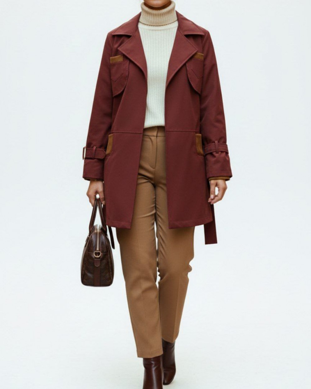 بارانی کتان ممبران زنانه مدل سولین کد 1350