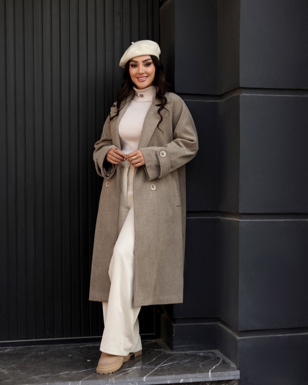 پالتو فوتر چهاردکمه زنانه مدل آوات کد 3134 (ضمانت اصالت)