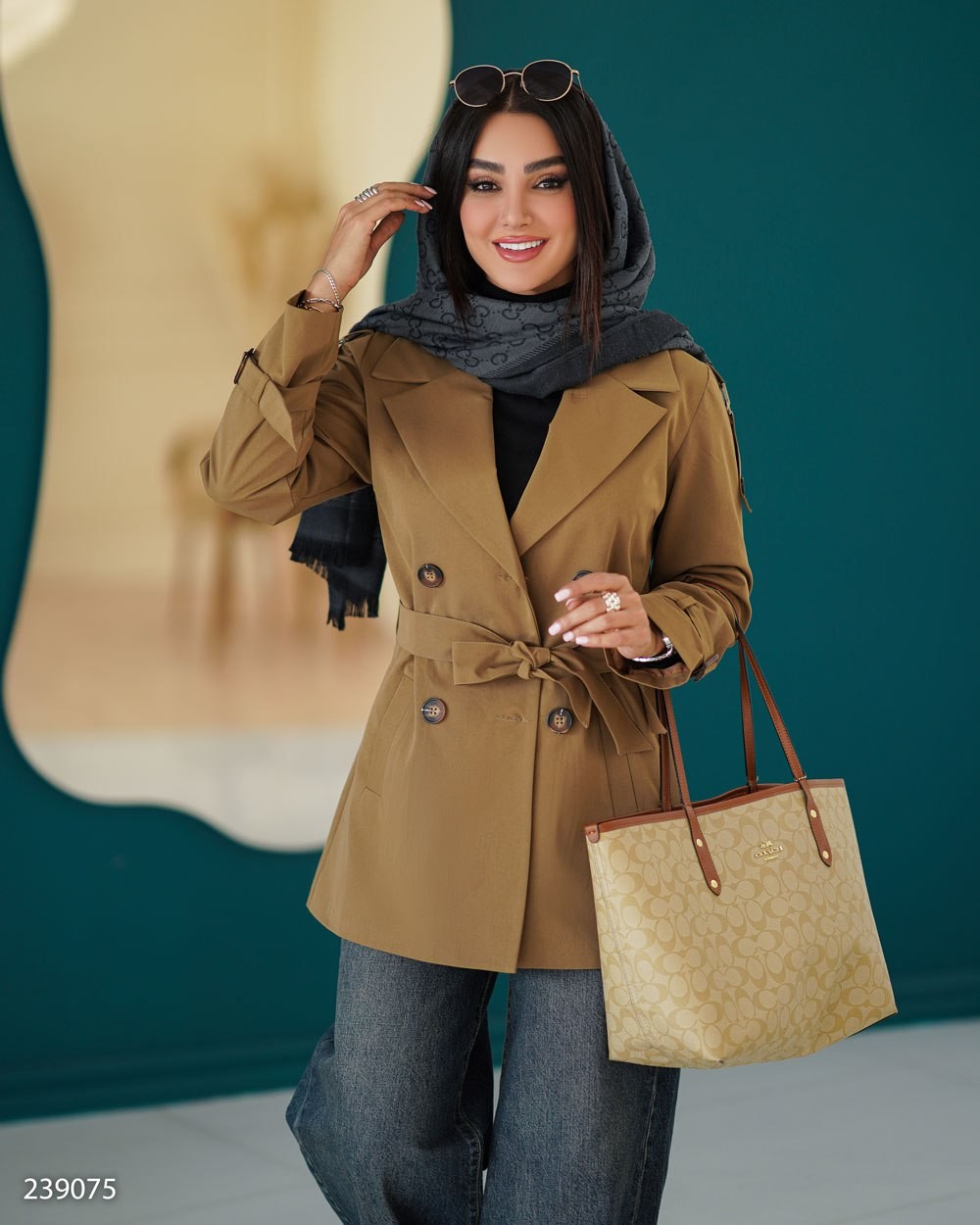 بارانی کتان تی سی زنانه مدل آرات کد 2390 (ضمانت اصالت)