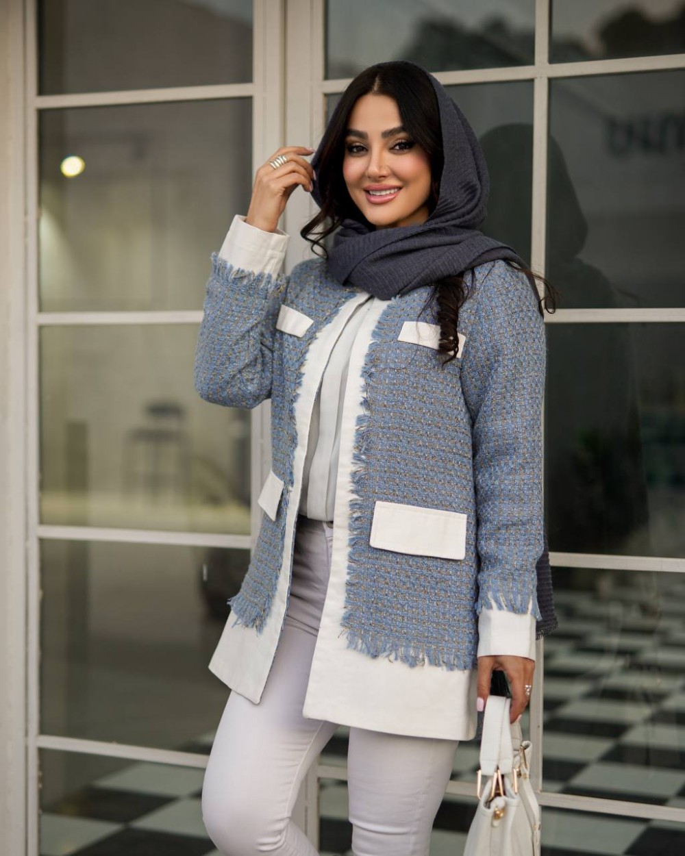 مانتو پاییزه آستردار زنانه کد 6036