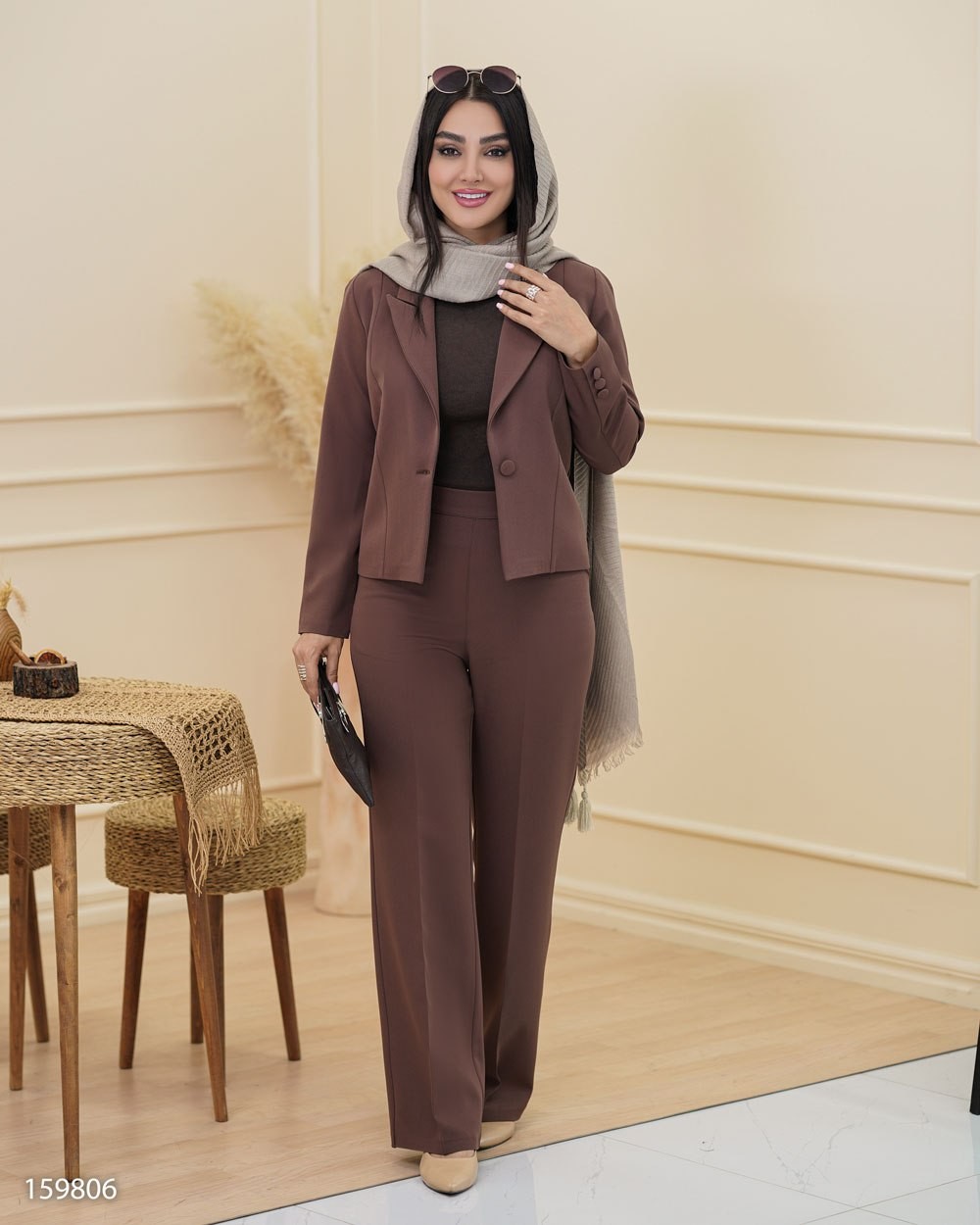 کت و شلوار زنانه مدل گلسان کد 1598 (ضمانت اصالت)