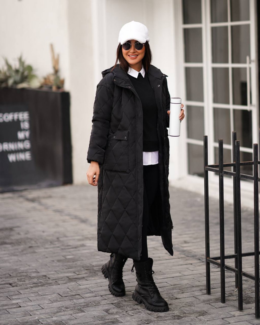 کاپشن کلاهدار بلند امبوردی زنانه مدل لیوزا کد 163 (ضمانت اصالت)