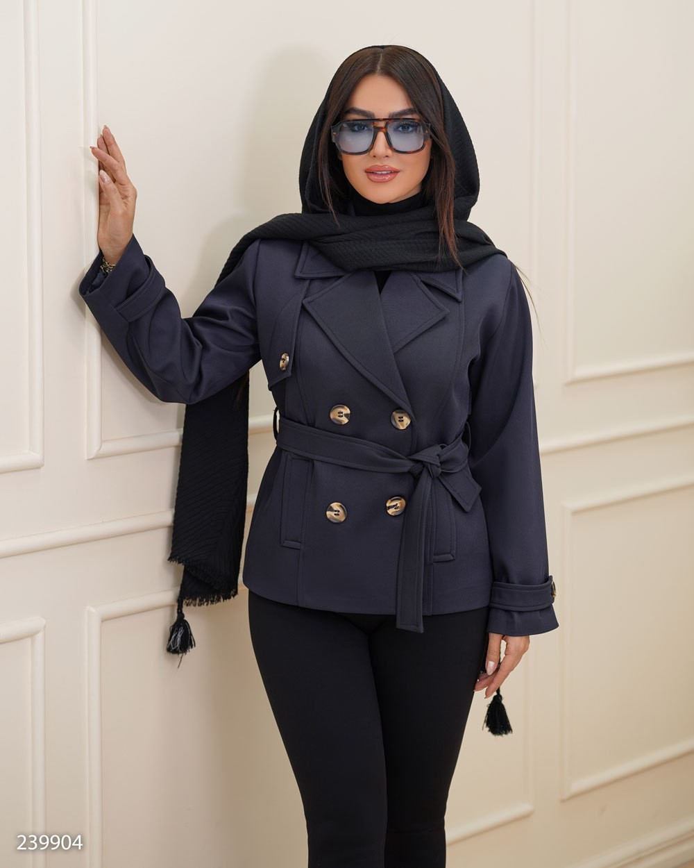 بارانی سانتانا کج راه زنانه مدل آژوان کد 2399 (ضمانت اصالت)