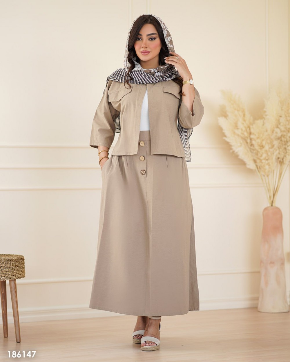 کراپ کت و دامن زنانه مدل شالین کد 1861 (ضمانت اصالت)