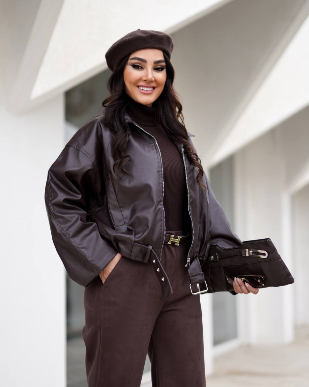 بامبر چرم زنانه مدل سگک دار کد 6042 (ضمانت اصالت)