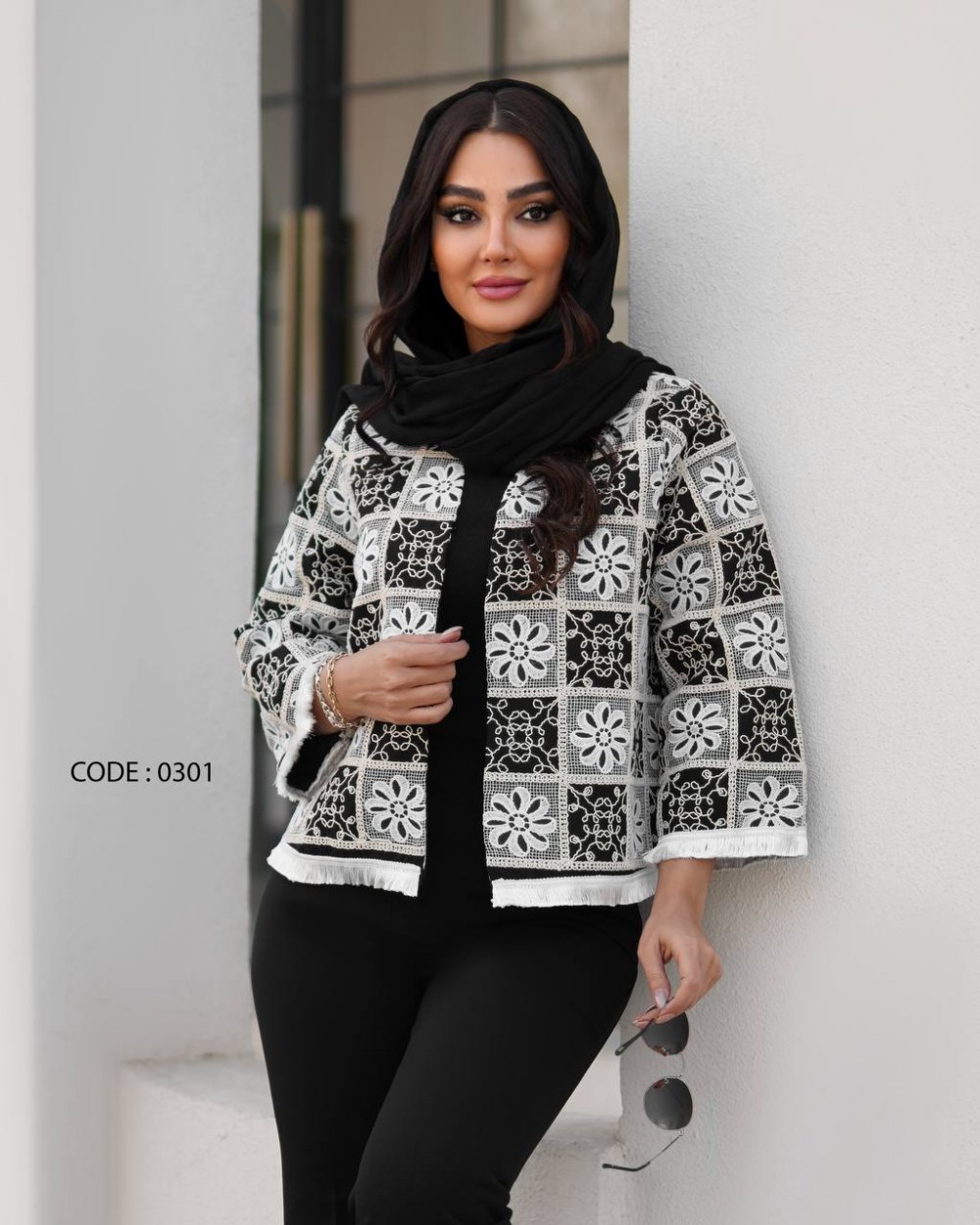 کت لنین قلاب دوزی زنانه مدل اسلیمی کد0301 (ضمانت اصالت)