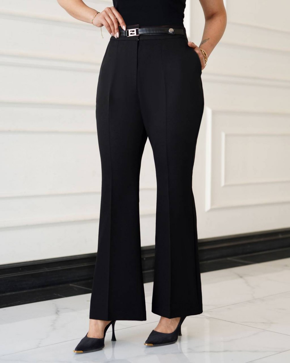 شلوار دمپا زنانه مدل کمر چرمی کد 793 (ضمانت اصالت)