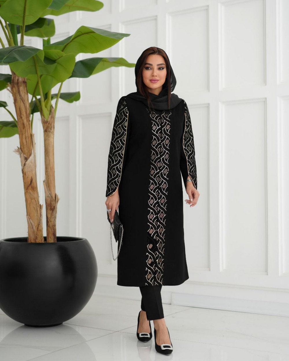 مانتو کرپ مجلسی زنانه کد 1251 (ضمانت اصالت)