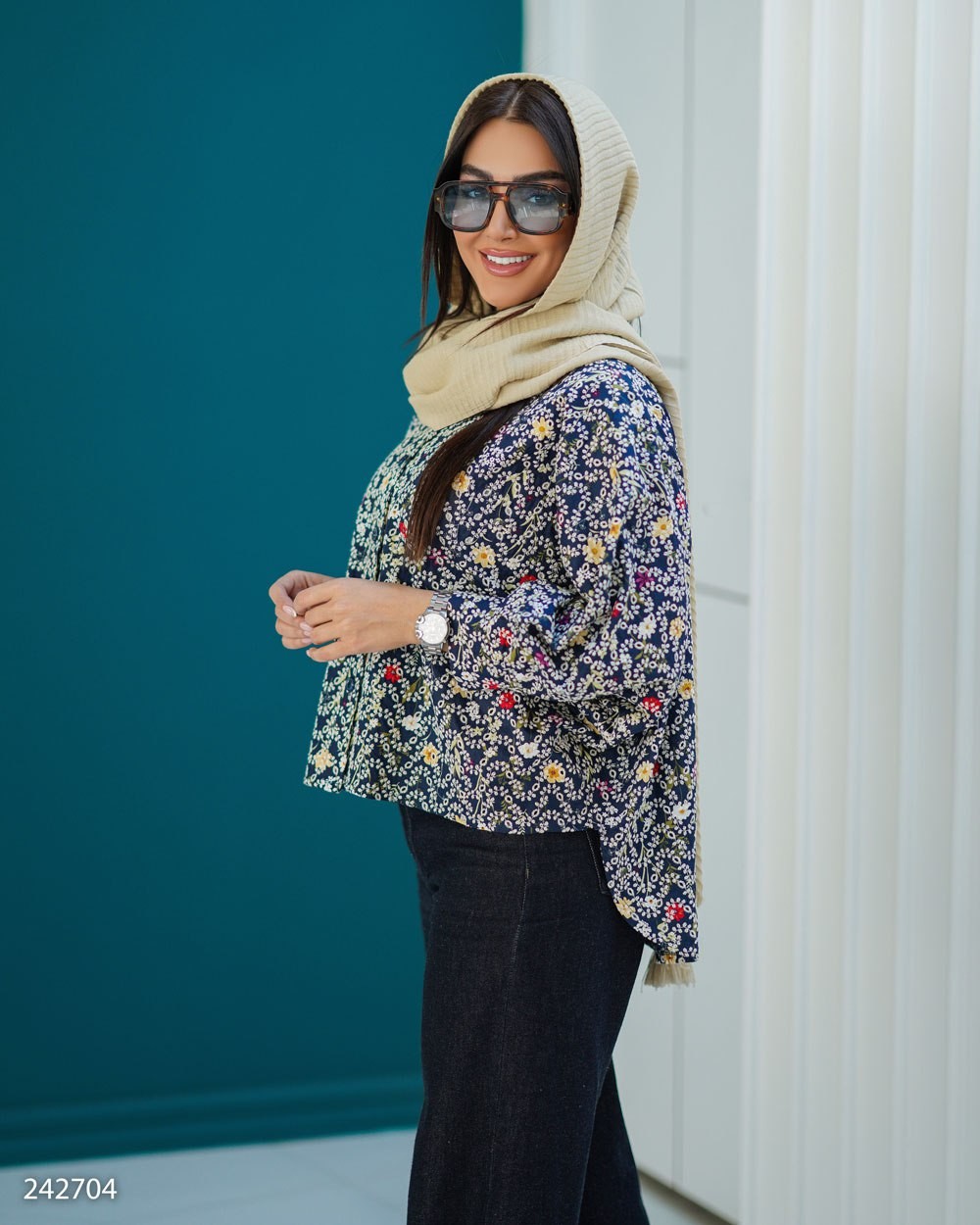 شومیز پوپلین خامه دوزی زنانه مدل آوانا کد 2427 (ضمانت اصالت)