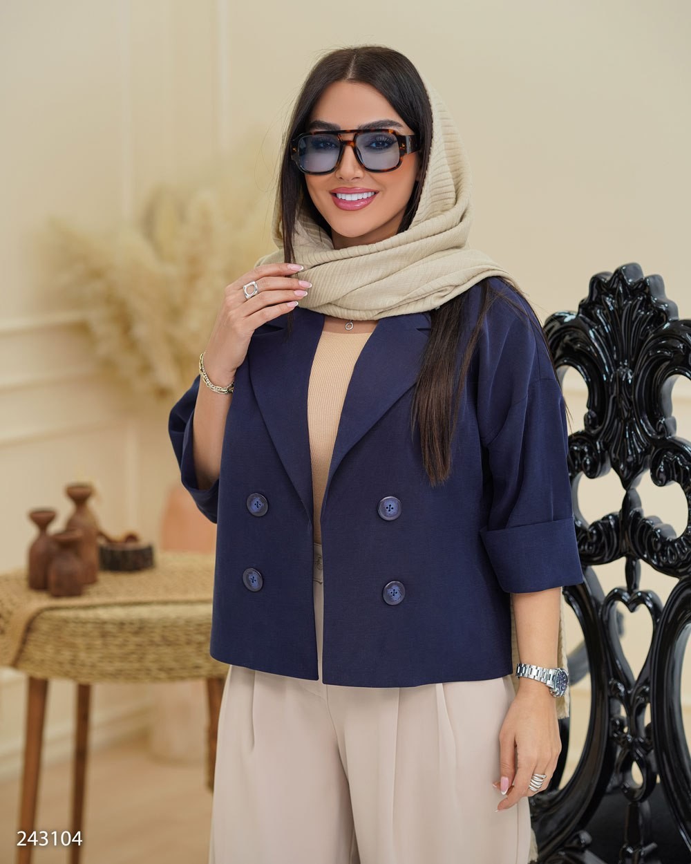 کراپ کت زنانه مدل ماه نور کد 2431 (ضمانت اصالت)