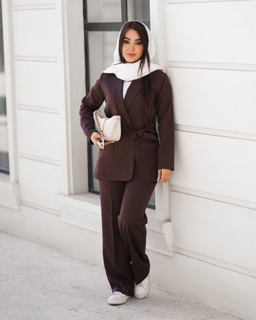 ست کت و شلوار مازراتی زنانه مدل کمر پاپیونی کد 3155 (ضمانت اصالت)