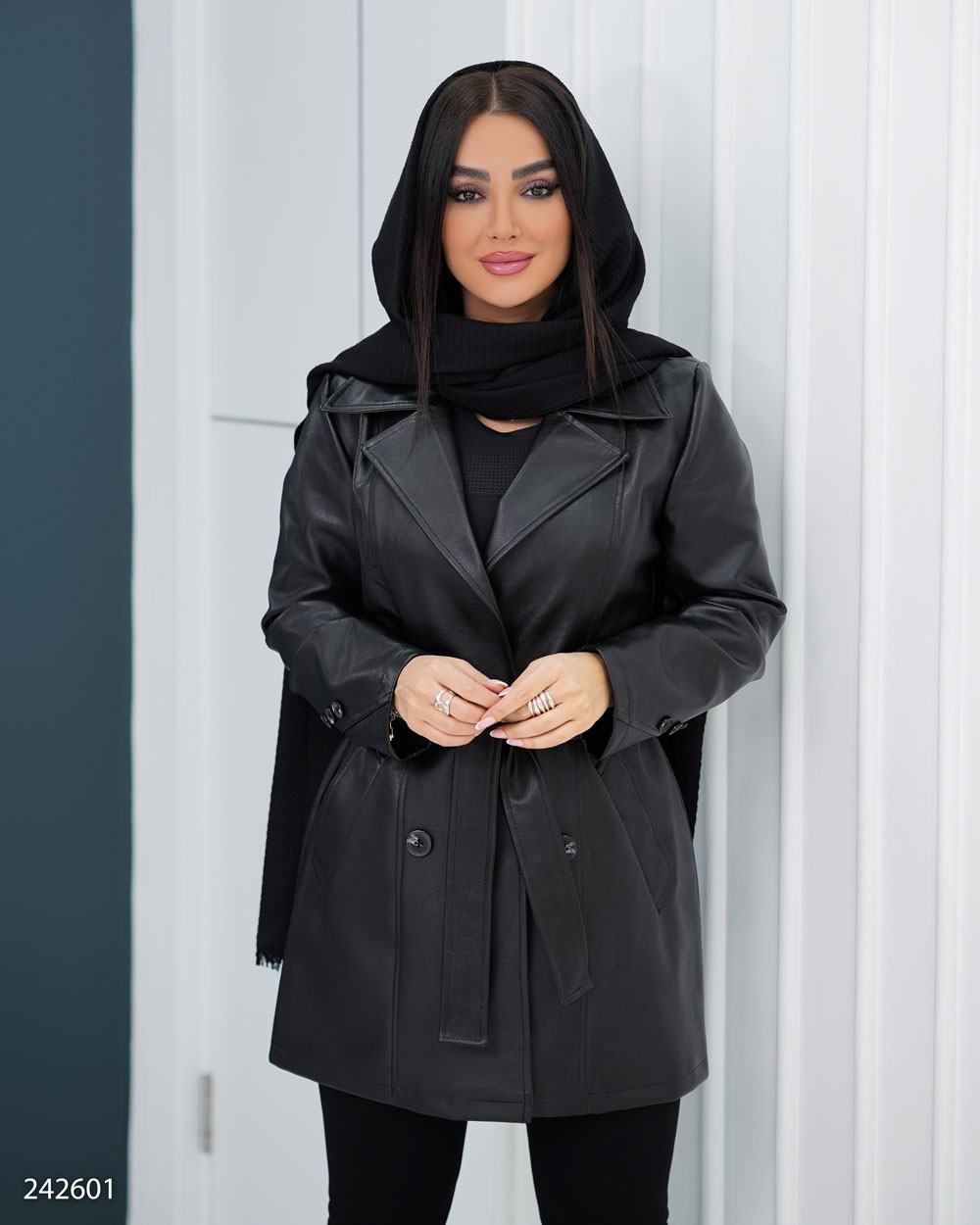 پالتو چرم زنانه مدل گیلوا کد 2426 (ضمانت اصالت)