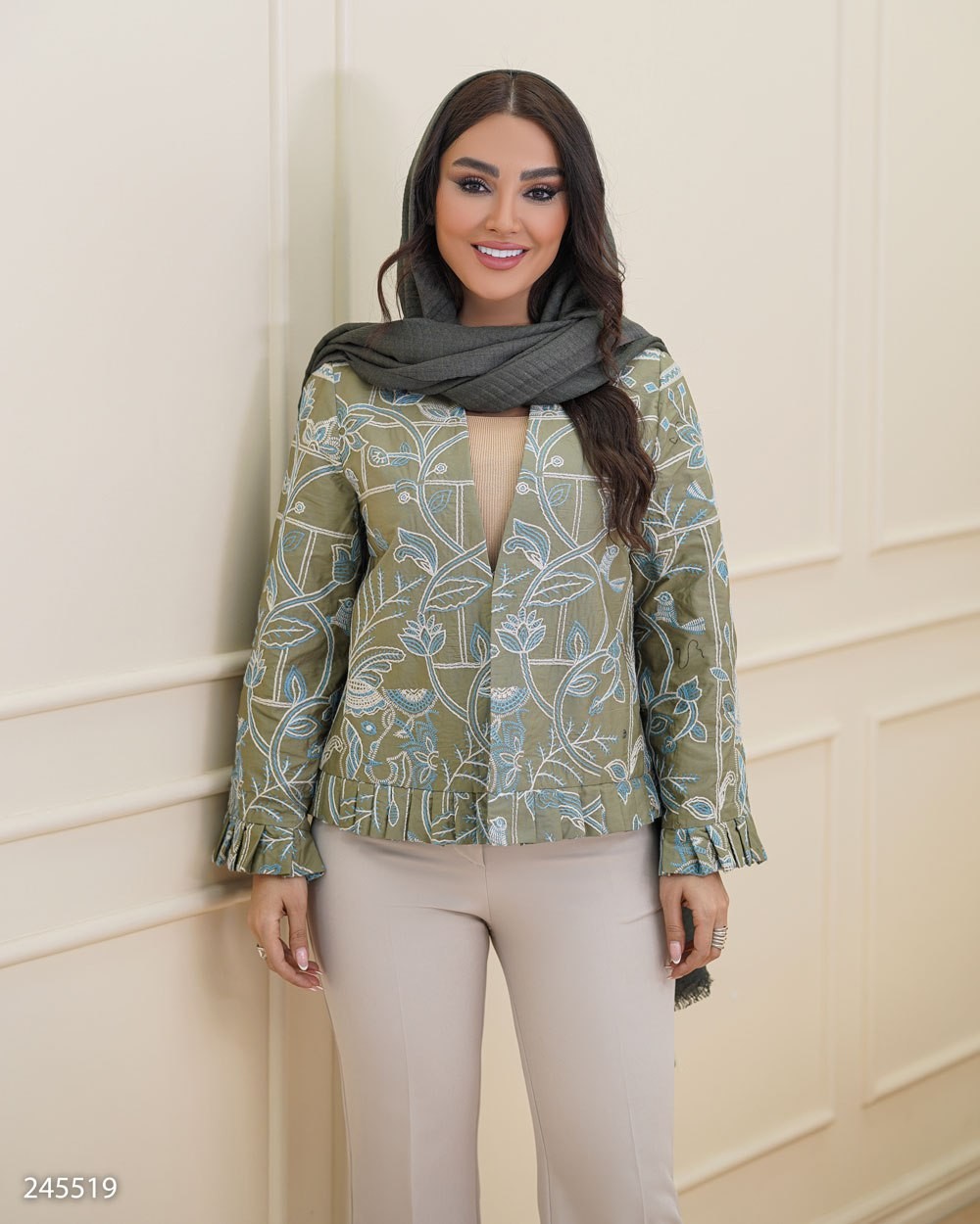 کت پوپلین خرجکار هندی زنانه مدل یارنوش کد 2455 (ضمانت اصالت)