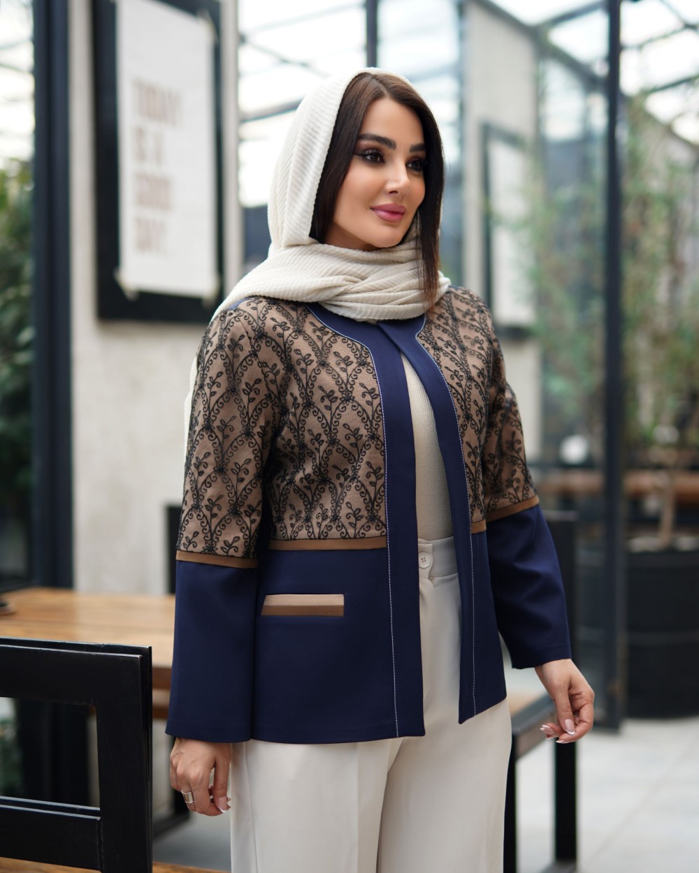 کت یقه گرد زنانه مدل نیوشا کد 808 (ضمانت اصالت)