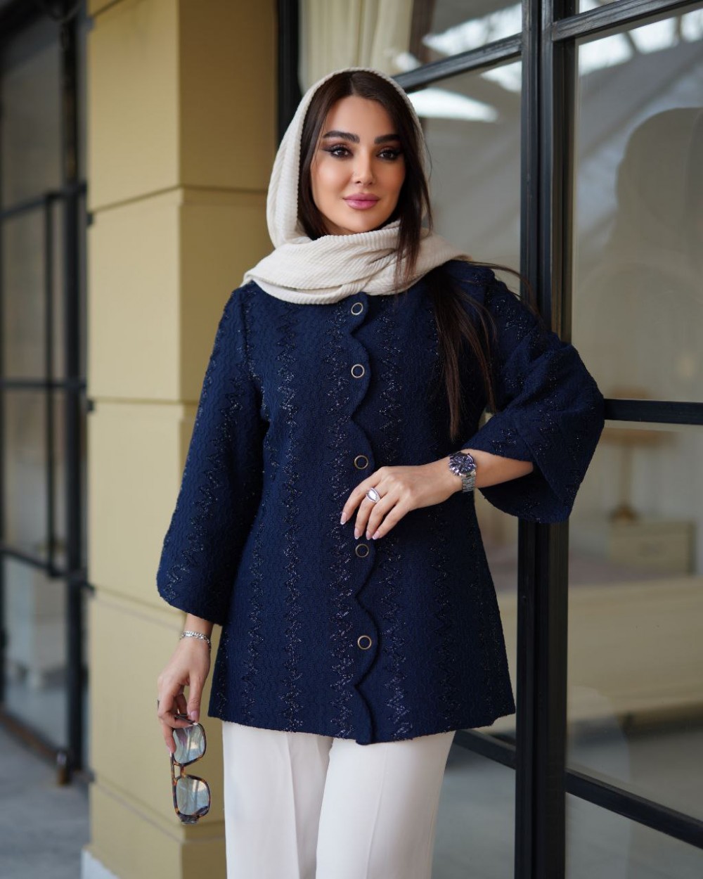 کت یقه دالبری مراکشی لمه دار زنانه مدل ارغوان کد 1323 (ضمانت اصالت)