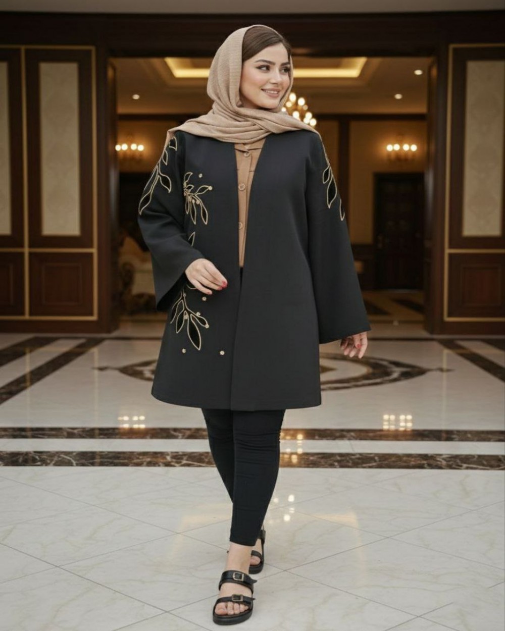 مانتو مازراتی تیکه دوزی شده زنانه مدل سارین کد 1022 (ضمانت اصالت)