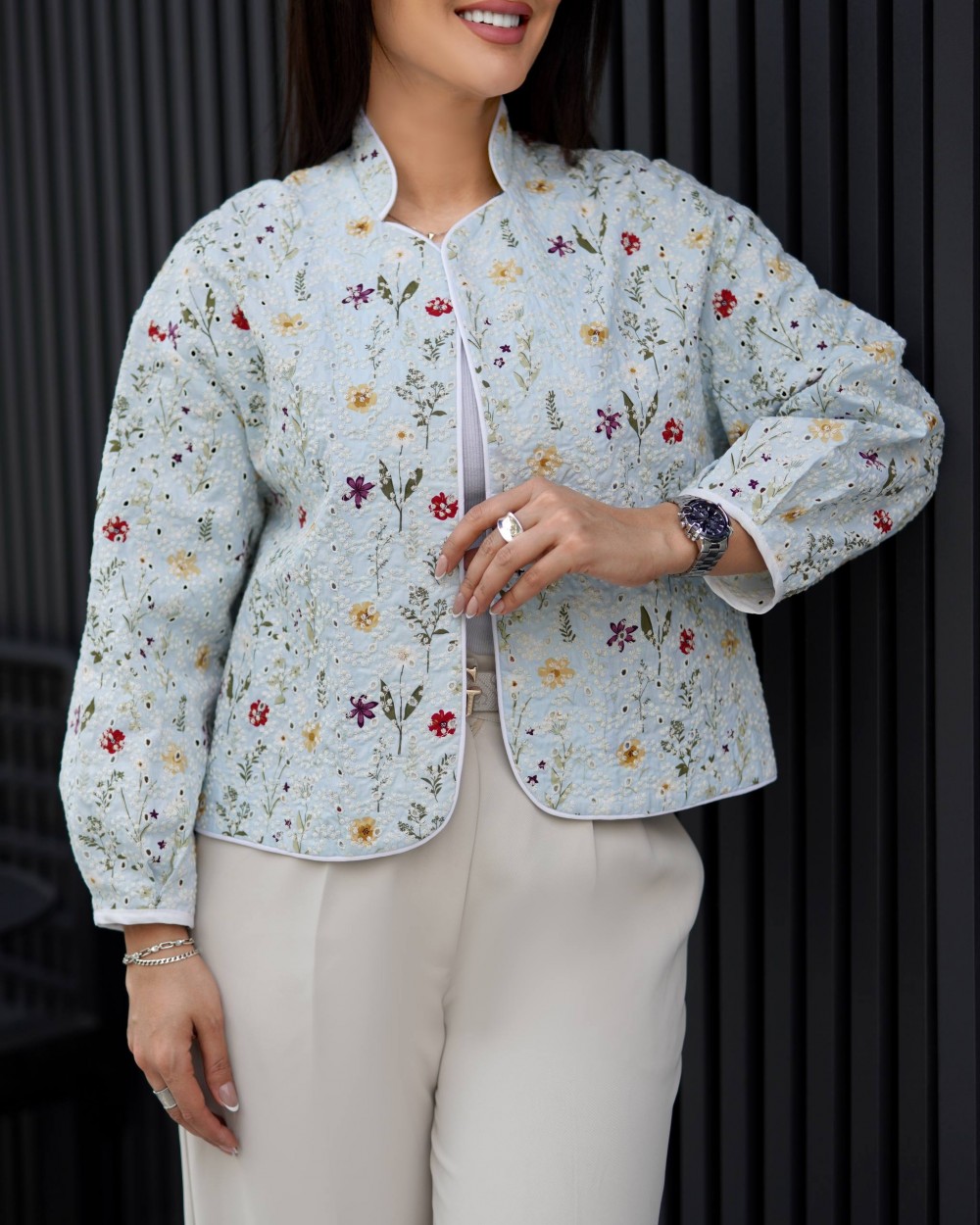 کراپ سوزن دوزی گلدار زنانه کد 1436 (ضمانت اصالت)