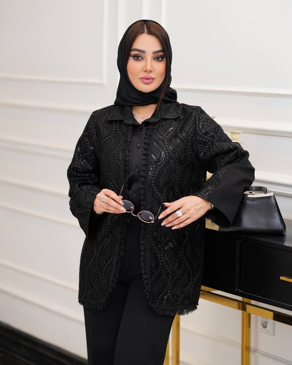 کت و شلوار مازراتی زنانه مدل مزونی خرجکاری کد 311 (ضمانت اصالت)