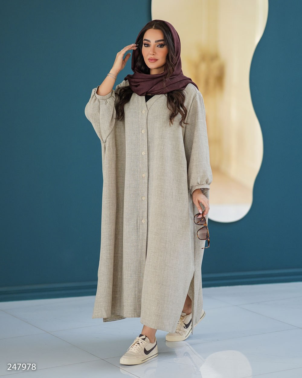 مانتو بلند زنانه مدل مهرنیکا کد 2479 (ضمانت اصالت)