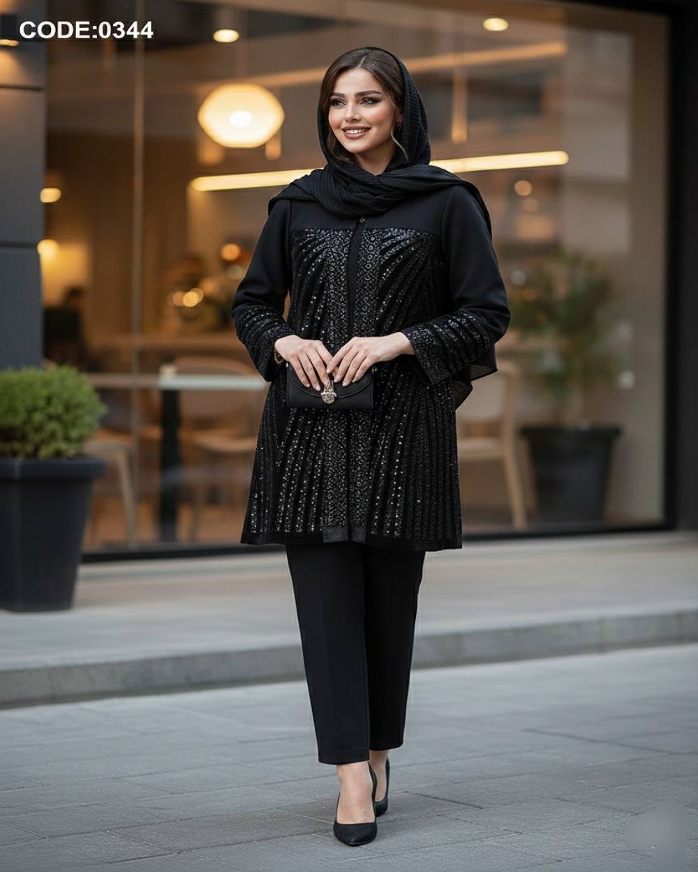 مانتو کتی زنانه با خرجکار مخمل سوزن دوزی کد 0344 (ضمانت اصالت)