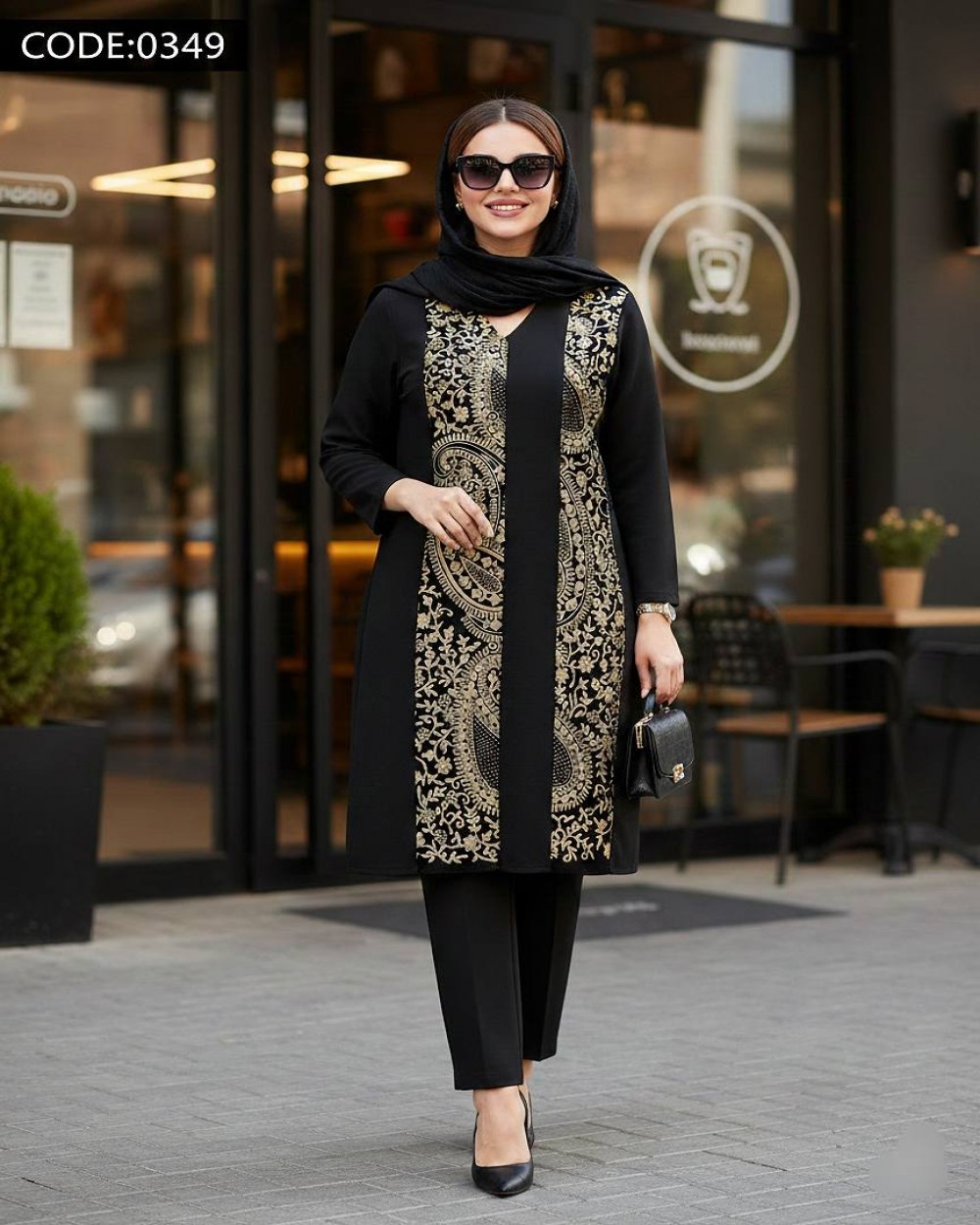 مانتو مجلسی دکمه دار زنانه کد 0349 (ضمانت اصالت)