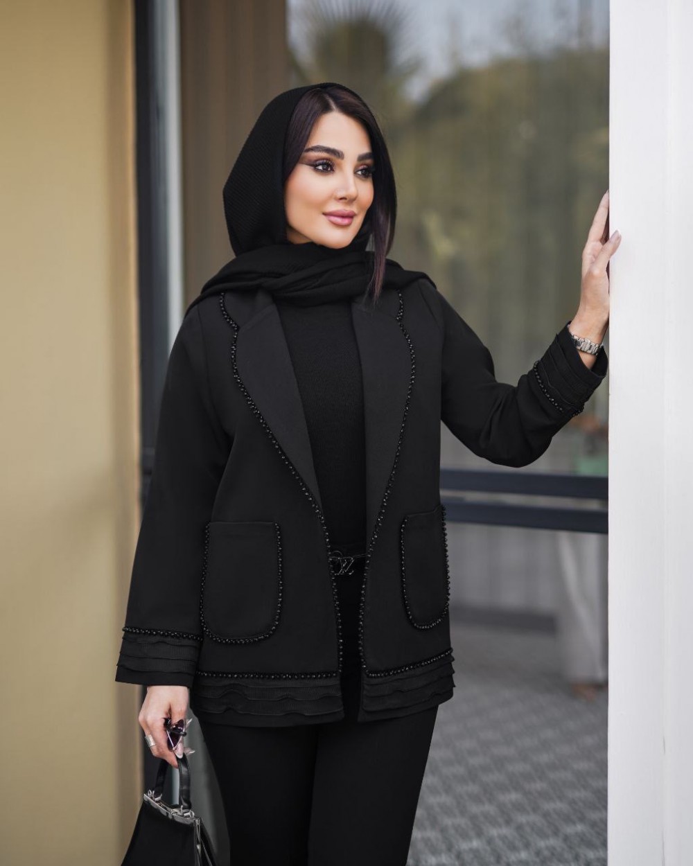 کت زنانه مجلسی خرجکار سنگدوزی مزونی مدل هورا کد 3180 (ضمانت اصالت)