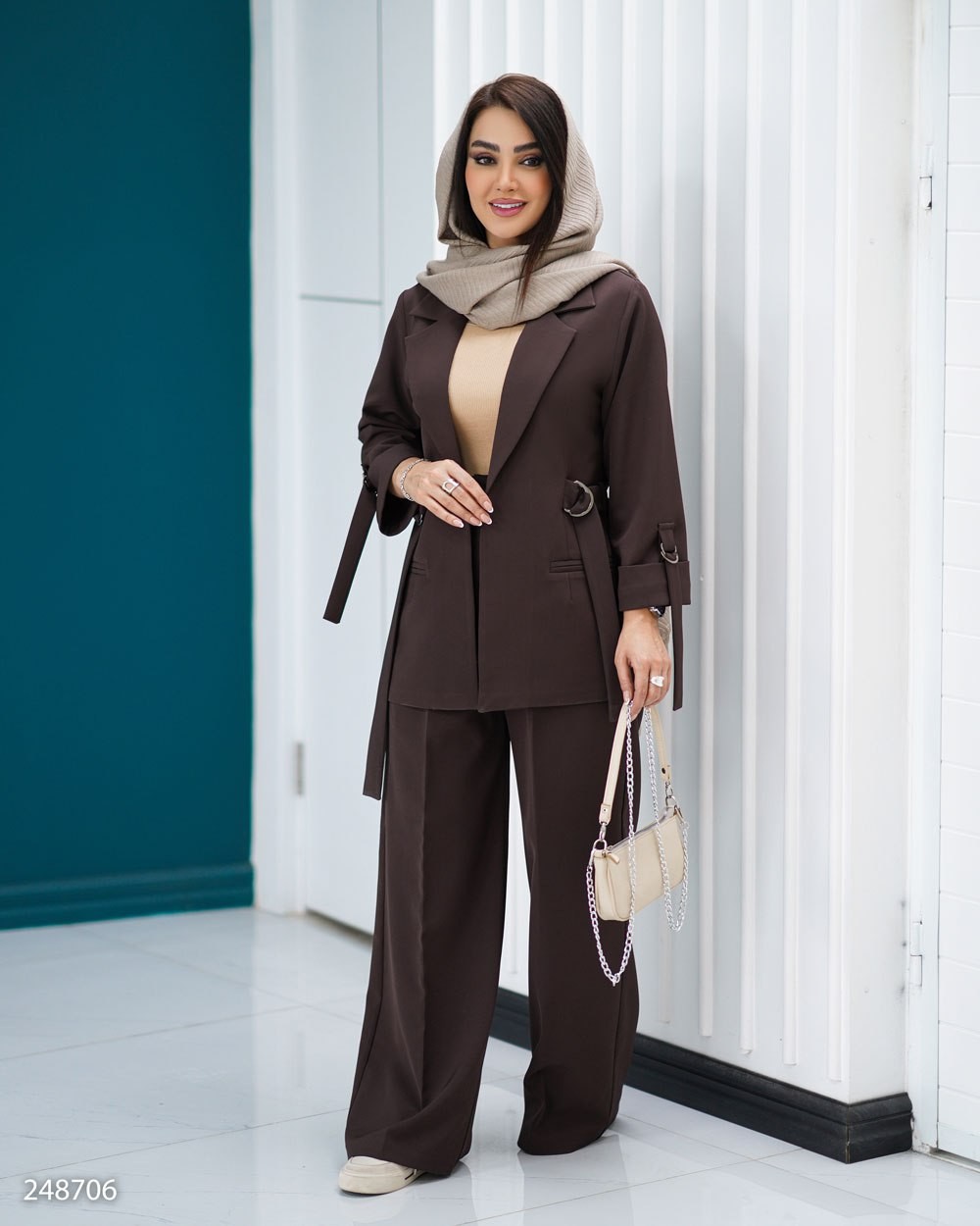 کت و شلوار مازراتی زنانه مدل آسمانه کد 2487 (ضمانت اصالت)