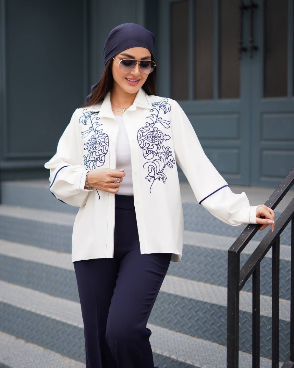 شومیز زنانه گلدوزی مدل سینه گلدوزی کد 7306 (ضمانت اصالت)