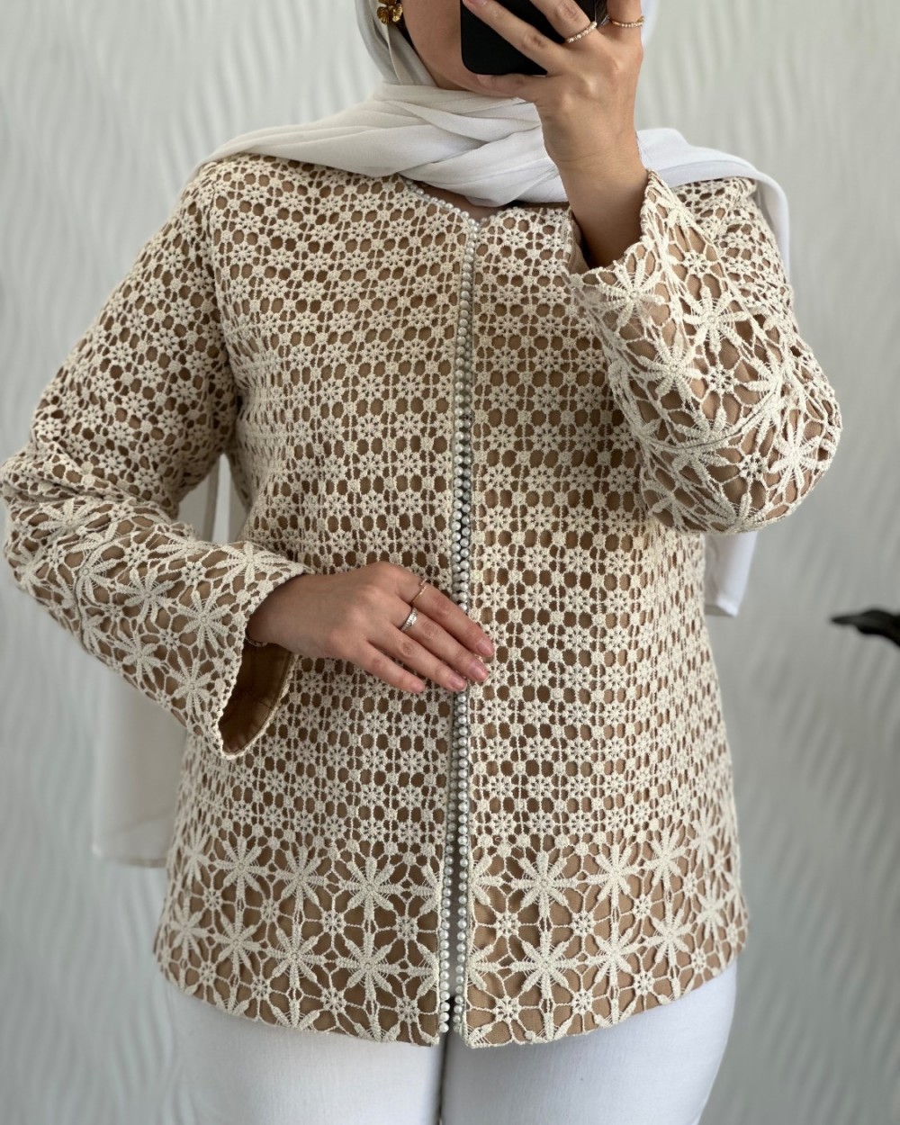 کت زنانه دانتل زیره لنین کد 3196 (ضمانت اصالت)
